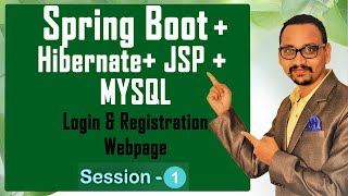 Spring Boot Project Session1 LoginRegistration using Hibernate MySql JSP Springboot STS [upl. by Ellak338]