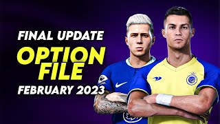 OPTION FILE COMPLETE EDITION  SP FOOTBALL LIFE 2023  FINAL UPDATE FEBRUARY 2023 [upl. by Hollerman]