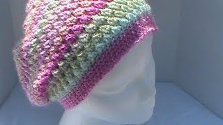 Slouchy Hat Featuring Meladoras Creations Butterfly Stitch [upl. by Nilyaj276]