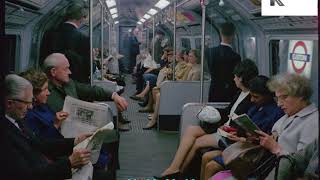 1960s 1970s London Underground People On The Tube Commuters [upl. by Natlus976]