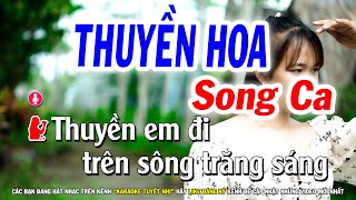 Thuyền Hoa Karaoke Song Ca Cha Cha Đô Thứ  CHỮ TO  Nhạc Sống Tuyết Nhi [upl. by Shiau]