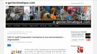 CGE S1ep02 Comprendre lentreprise et son environnement  Organisation [upl. by Wende]