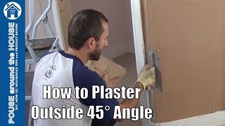 How to plaster an outside 45° corner beginners guide Plastering tips for DIY enthusiasts [upl. by Rettig]