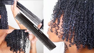 3 ROW COMB WASH amp GO  NATURAL HAIR [upl. by Rehpotirhc]