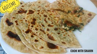 Gozleme  Turkish breakfast recipe Spinach n cottage cheese Gozleme  veg recipe [upl. by Dloreh]