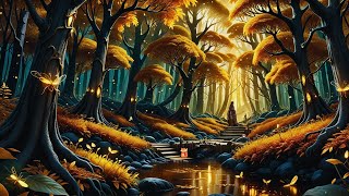 Lothlórien Cozy Autumn Forest 🍂 🍁 ASMR AMBIENCE  Enchanted Forests Sounds  Lord of the rings [upl. by Kenlee]