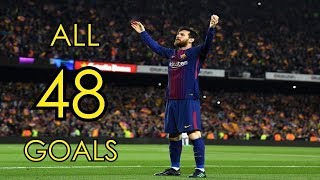 Lionel Messi ● All 48 Goals in 201718 ● Golden Boot Winner [upl. by Sivek]