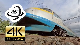 360° camera under train PENDOLINO 4K [upl. by Rabbaj]