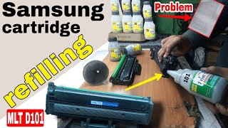 samsung cartridge refilling 101  How to refill Samsung MLTD111S Cartridge  Panitv [upl. by Estell827]