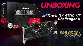 Unboxing ASRock RX 5700 XT 8GB GDDR6 Challenger D OC  La 5700 XT más asequible  Del pueblo [upl. by Claudie]