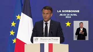 Le discours dEmmanuel Macron sur lEurope à la Sorbonne [upl. by Rexana]