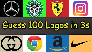 Guess 100 Logos in 3 Seconds Logo Quiz [upl. by Nosoj622]