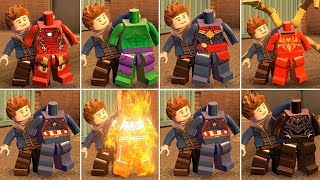 All Characters Perform AntMan Transformation Animation in LEGO Marvels Avengers [upl. by Acnairb670]