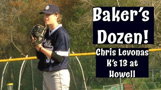 CBA 12 Howell 4  HS Baseball  Chris Levonas 13 Ks [upl. by Onfre]