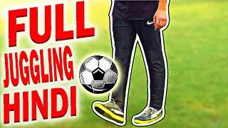 How To Juggle Football or soccer ball  learn juggling basics for beginners and Kids Tutorial [upl. by Kippy117]