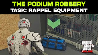 GTA 5 Online THE PODIUM ROBBERY  TASK 1 Rappel Equipment Guide  Salvage Yard [upl. by Oiramel]