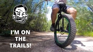 First Time on the MTB Trails  Learning to Unicycle EP6 [upl. by Adyam841]