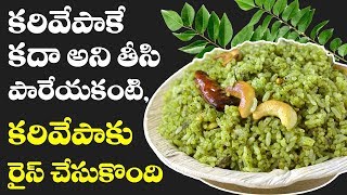 Karivepaku Rice  కరివేపాకు రైస్  Curry Leaves Rice  TRADITIONAL FOODS IN TELUGU [upl. by Stillman800]