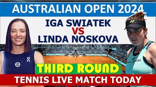 swiatek vs noskova  Australian Open 2024 [upl. by Clapper]