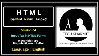 Types of Input field in html  file  button submit reset input field in HTML Forms Session54 [upl. by Anceline]