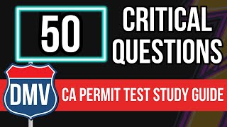 California Permit Test Study Guide 2024 50 Critical Questions [upl. by Naivart]