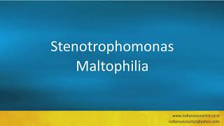 Pronunciation of the words quotStenotrophomonas Maltophiliaquot [upl. by Dimitry]