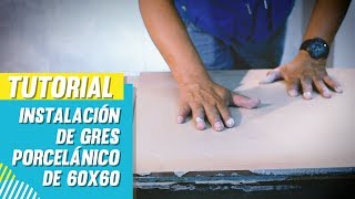 APRENDE CON CELIMA TREBOL COMO INSTALAR GRES PORCELÁNICO 60x60 [upl. by Jamima]