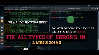 FIX All Errors No Wireless ExtensionsKali Linux 20193Wlan0AirmonngWiFi Adapters 100 Working [upl. by Ahseret807]