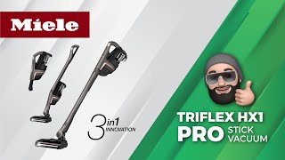 Miele Triflex HX1 Pro Cordless Bagless Stick Vacuum Cleaner Review amp Demo  Vacuum Warehouse [upl. by Ecinuahs]