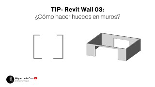 TIP REVIT Wall ¿Cómo hacer huecos en muros en Revit  Miguel de la Cruz [upl. by Didier]