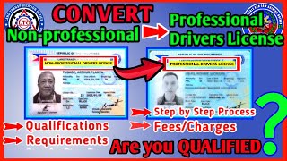 CONVERT Nonprofessional to Professional Drivers License  LTO CHANGE CLASSIFICATION 2023 [upl. by Deeraf]