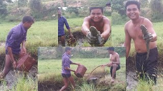 indianvlogs amazing catching fish village famous gaichiamppothiya fish curry recipe made new [upl. by Ahtamas345]