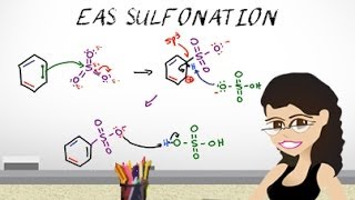 Aromatic Sulfonation Mechanism  EAS vid 5 By Leah4sci [upl. by Mirella]