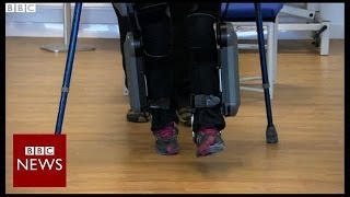 A closer look at the World Cup exoskeletal suit  BBC News [upl. by Nodababus819]