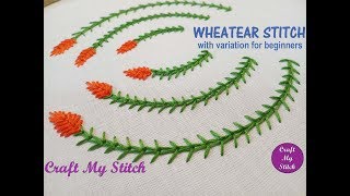 Wheatear stitch variation for Beginners [upl. by Ibbob908]