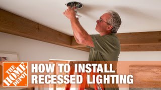 How to Install Recessed Lighting  Can Lights  The Home Depot [upl. by Tomkins903]