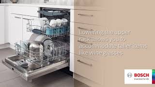 How to Adjust the Upper Rack on your Bosch Dishwasher [upl. by Truman933]