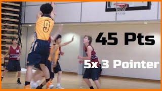 Jordan Roman  2017 ASC Basketball Highlights 3  45 pts 5 x 3 Pts Vlog [upl. by Barthold]