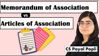 MOA vs AOA  Difference between Memorandum of Association and Articles of Association  MOA  AOA [upl. by Petrine]