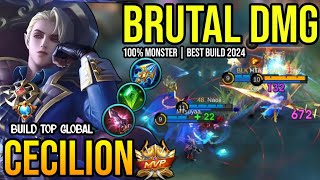 CECILION BEST BUILD 2024  BUILD TOP GLOBAL CECILION GAMEPLAY  MOBILE LEGENDS✓ [upl. by Ellon]