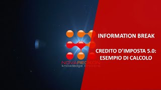 INFORMATION BREAK – CREDITO D’IMPOSTA 50 ESEMPIO DI CALCOLO [upl. by Ayiotal]