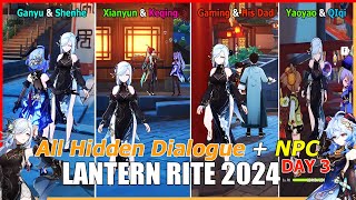 Lantern Rite 2024 DAY 3 All Hidden Extra Dialogue Location  Liyue NPC JP DUB  Genshin Impact 44 [upl. by Atelahs878]