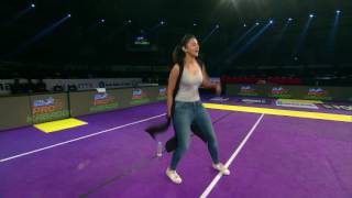 Actress Rakul Preets attempt at DizzyKabaddi [upl. by Eisserc]