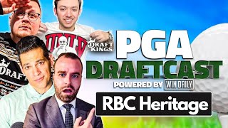 LIVE RBC Heritage Draft  PGA Draftcast  DraftKings Golf Tips amp FanDuel DFS Picks [upl. by Udall]