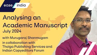 Analysing and Academic Manuscript EASE India webinar [upl. by Marget706]