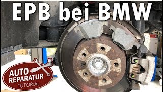 BMW Bremsbeläge wechseln mit elektrischer Handbremse ohne zurückstellen der EPB  DIY Tutorial [upl. by Nahn605]