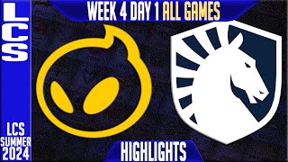 DIG vs TL Highlights ALL GAMES  LCS W4D1 Summer 2024  Dignitas vs Team Liquid Week 4 Day 1 [upl. by Dixil770]