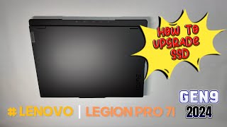 LENOVO  HOW TO UPGRADE SSD  LEGION PRO 7I GEN9 2024 [upl. by Yaniv349]