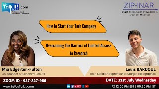 Zipinar 1 How to start your tech company 2 Overcoming the Barriers of Limited Access to Research [upl. by Yalonda]