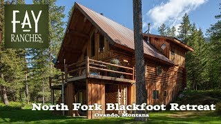 SOLD  Montana Riverfront Property for sale  North Fork Blackfoot River Retreat  Ovando MT [upl. by Eibrab]